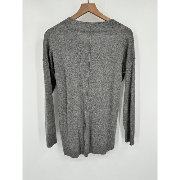 Benedetta B Merino Wool Cashmere Sweater Women Small Gray V-Neck Long Sleeve - Picture 4 of 8